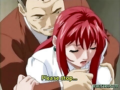 Busty hentai coed coed hot sucking pipe and rigid fucking in