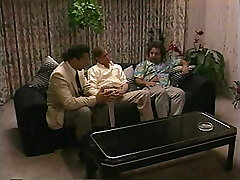 Dark-haired with mutant melons enjoys 3 big fat dicks Dark-haired with mutant melons enjoys 3 big fat dicks