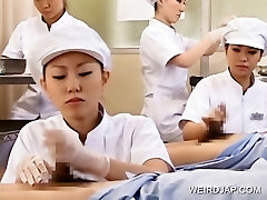 Chinese nurse working hairy penis