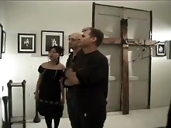 Freaky Goth Asian Chick Observes a Hardcore Bukkake Video