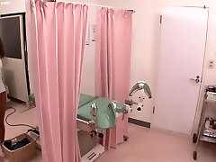 in a Gynecology office with a beautiful, HORNY young Japanese girl