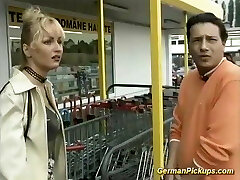 german milf picked up for first time anal video
