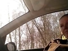 Flashing a granny in a car