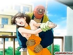 Trussed up hentai mom with bigboobs swing fucked