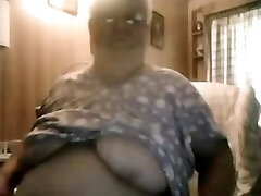 spectacle de webcam de bbw granny