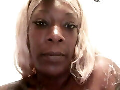 Solo Hershey bathing in tub