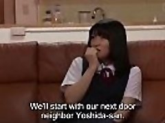Subtitled insane Chinese mother CFNM party for bashful daughter