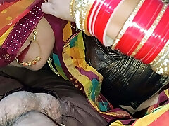 Beautiful Indian newly married wife home sex saree Desi flick