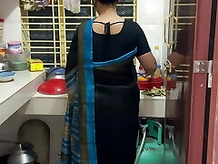 I saw my aunty cooking alone in the kitchen, I hugged her and commenced boinking