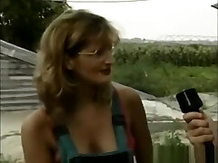 Country farm skinny mature milf in glasses tough anal outdoor