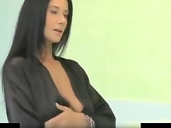 MOM Bored housewife shaves her furry pussy