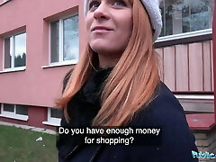 Public Agent Russian redhead takes cash for fucky-fucky