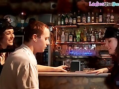 Uniformed Femdoms Pegging Subject In Softcore Cfnm Threes