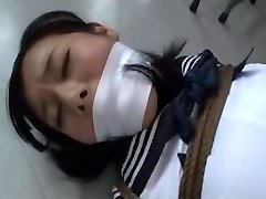 Japanese schoolgirl kidnapped and bound