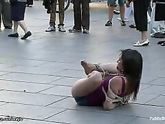 Spanish babe rough smashed in public