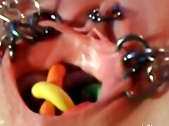 Utterly bizarre pierced vaginal insertions Utterly bizarre pierced vaginal insertions
