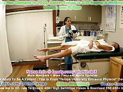 Become Doctor Tampa & Explore Angel Santana With Nurse Aria Nicole During Abasing Obgyn Exam Required 4 New Students!