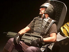 In a future where women dominate they love having insatiable three-ways with horny soldiers