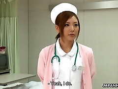atemberaubende japanische krankenschwester bekommt creampied nach etwa p