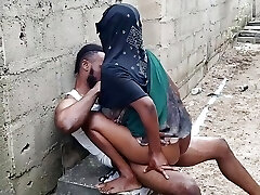 African big knob gets a ride into the heavens by a street prostitute.