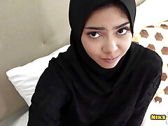 Muslim Hijabi Teen caught eyeing Porn and gets Ass Fucked