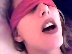 Tied Up Blinded Stunner Fucked and Whipped in Kinky Homemade Video