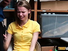 Crying russian teen thief penalize fucked by LP officer