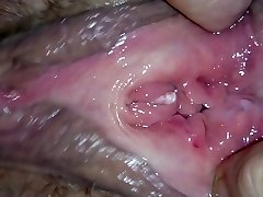 extreme internal close up gape and spray