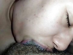 bubbling saliva on the weirdo's hard cock fucking my mouth very horny
