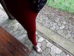 Spanking shell in the barbecue hut Spanking shell in the barbecue hut