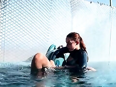 Eroteric Shibari Bondage Underwater Latex Struggle -
