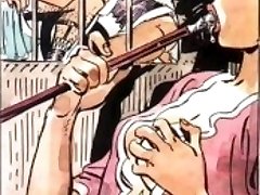 Maid choking on wrist thick manstick, very perverted comic art hardcore