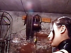 Chinese Mistresses torments slave friends in basement in same time