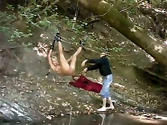 Super-cute outdoor bdsm for a sizzling blondie Janay