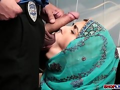 Sexy Arab thief Audrey gets a torrid penalty