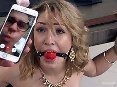 Subjugated whore Lily Labeau gets on all fours down to give a profound blowjob Subjugated whore Lily Labeau gets on all fours down to give a profound blowjob