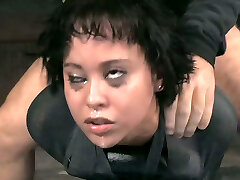 Brief-haired milf gets fucked by two guys in sensational BDSM clip Brief-haired milf gets fucked by two guys in sensational BDSM clip