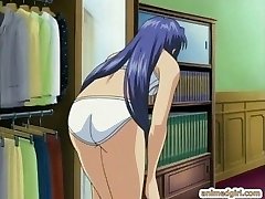 Bound anime porn schoolgirl gets shoved dildo int