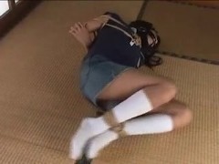 Japanese schoolgirl tied up