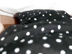 I can sit on the cross and play my pussy with my hand under my black bottom decorate