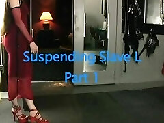 Domme Suspends And Lashes slave One