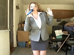 Blonde Reporter Forced to Unwrap on Live Television -- ENF