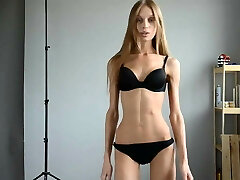 Extremely skinny woman in castings Extremely skinny woman in castings