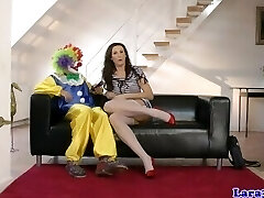 Bizarre british milf pussy penetrated by clown