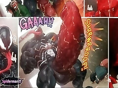Spiderman Cum Inflation - Spiderman X Venom Belly inflation Anime Porn