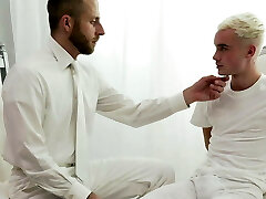 MormonBoyz-Horny twink missionary wanked off by priest daddy
