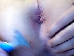 Shaving my little boy fuck-hole