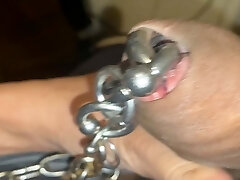 Longest chained Pierced pink cigar ever Masturbation Part III