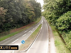 Wife sharing with a friend in a forest