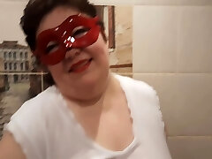 Bbw In Wet White T-shirt Sucks Boner And Gulps Cum